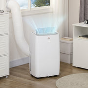 HOMCOM 12,000 BTU Portable Air Conditioner Dehumidifier Cooling Fan for Room up to 25m², with Remote, LED Display, 24H Timer, Window Mount Kit, White Homcom