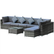 7-Seater Rattan Outdoor Sofa Set 
