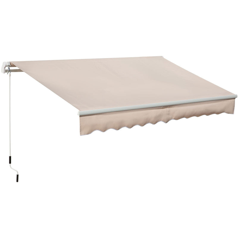 Awning For Patio - Manual Hand Crank 3 x 2m Aluminium Frame