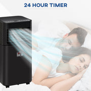 8000 BTU Portable AC w/ Remote, LED, 24Hr Timer Homcom