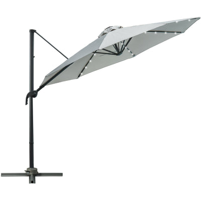 3m Roma Offset Cantilever Patio Parasol, 360° Rotation Outsunny