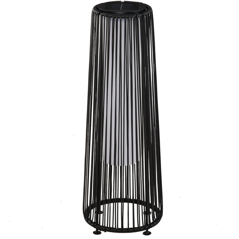 PE Rattan Solar Lanterns, Woven Wicker, Auto On/Off Outsunny