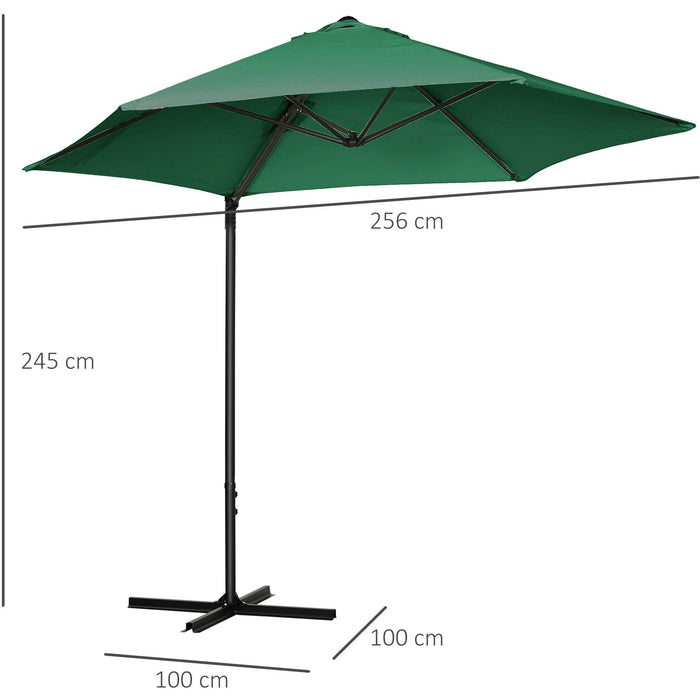 2.5m Roma Cantilever Parasol - Green