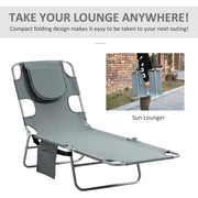 Sun Lounger With Face Hole Outsunny