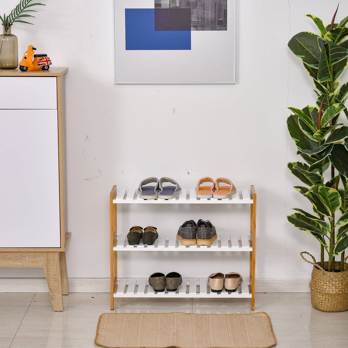 3 Tier Wooden Shoe Rack