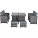 9PC Rattan Dining Cube Set