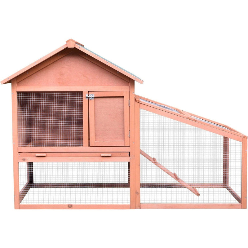 Large Outdoor 2-Tier Rabbit Hutch with Run