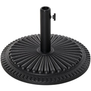 Outsunny Garden 15kg Round Parasol Base Cement Outdoor Umbrella Weight Stand Black Outsunny