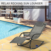 Rocking Garden Lounger Outsunny