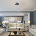 Elegant Spiral Crystal Pendant Lamp, Silver Homcom