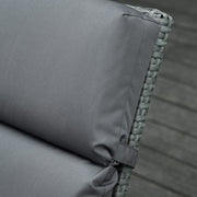 Sun Lounger Cushions with Ties 196x55cm Grey Outsunny