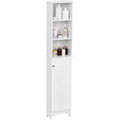 Tall Slim Bathroom Storage Cabinet, 34 x 20 x 165 cm, White Kleankin