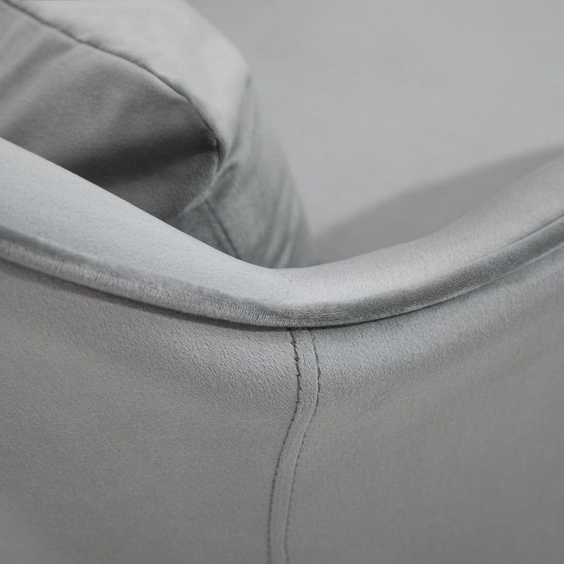 Grey Velvet Office Chair with Rechargeable Vibration Massage