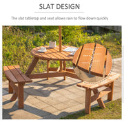 Round Outdoor Table and Chairs Outsunny