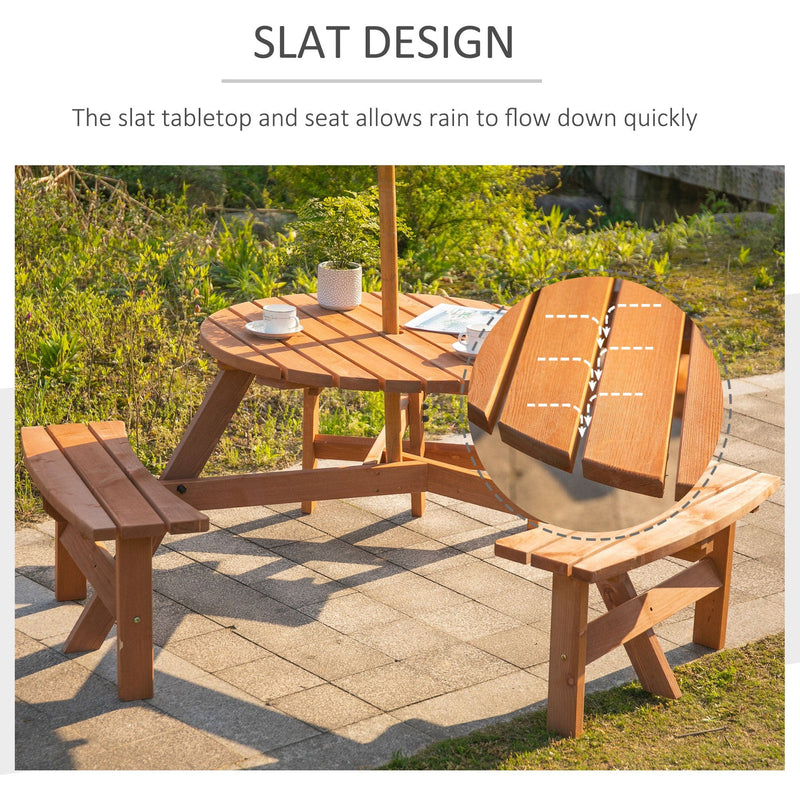 Round Outdoor Table and Chairs Outsunny