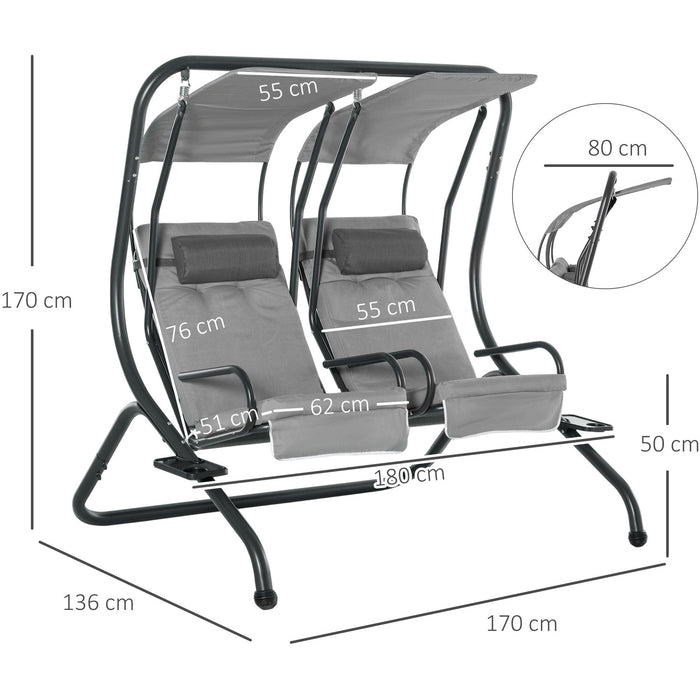 Canopy Swing Seat, Modern Garden Swing Seat, Outdoor