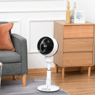 28" Air Circulator Fan, 3 Speed, Oscillation, Height Adjust Homcom