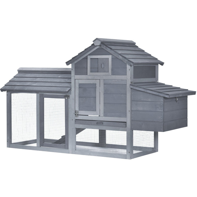 Chicken Coop and Run, For 2 Chickens, 150.5x54x87cm