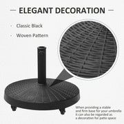22kg Patio Umbrella Base With Wheels Outsunny