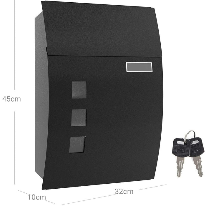 Wall Mounted Lockable Letter Box with View Window