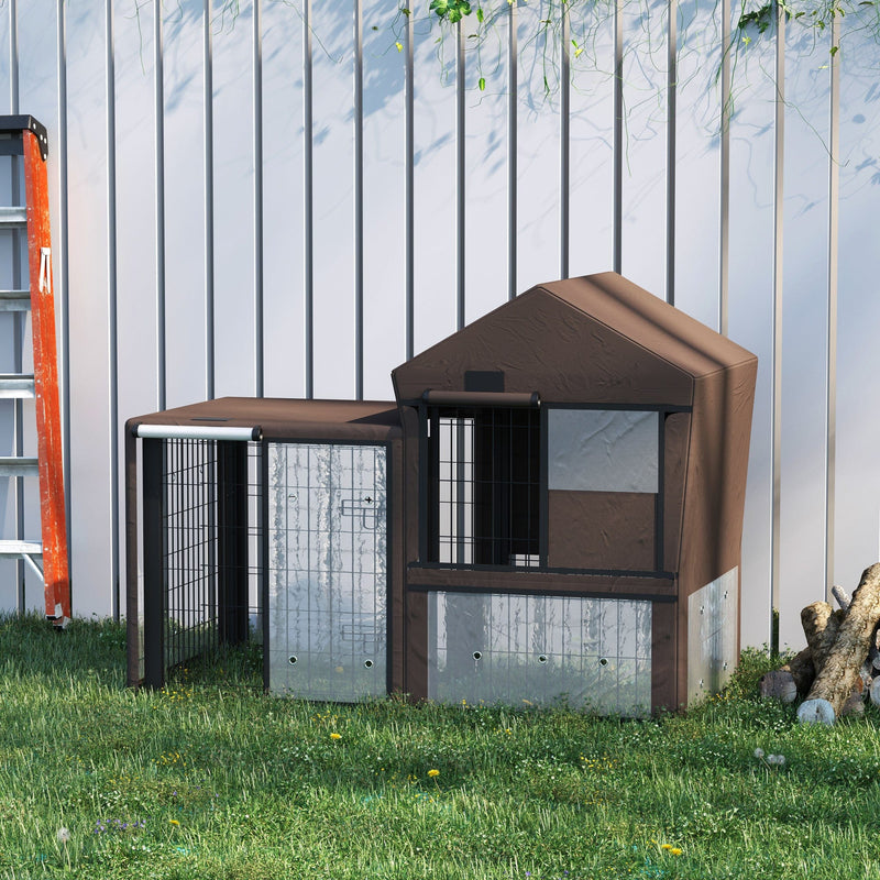 Brown Rabbit Hutch Cage Cover Pawhut