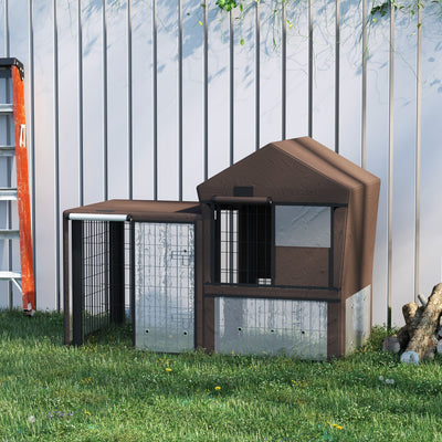 Brown Rabbit Hutch Cage Cover Pawhut