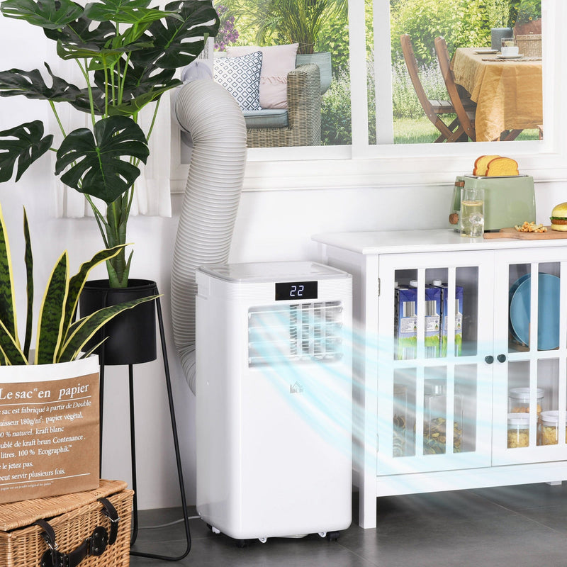 8000 BTU Portable AC w/ Remote, LED Display, Timer Homcom