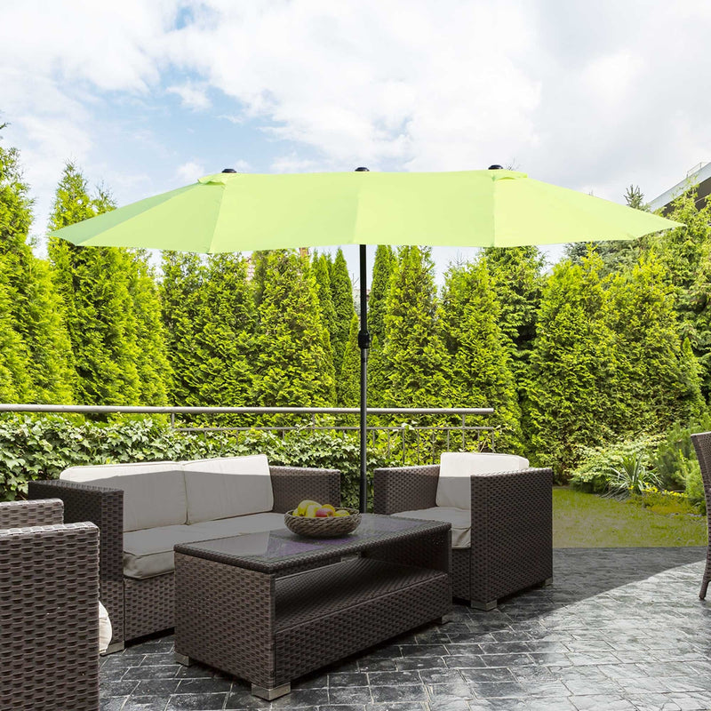 4.6m Large Garden Parasol, Double Sided, No Base