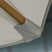 3m Wooden Parasol Outsunny