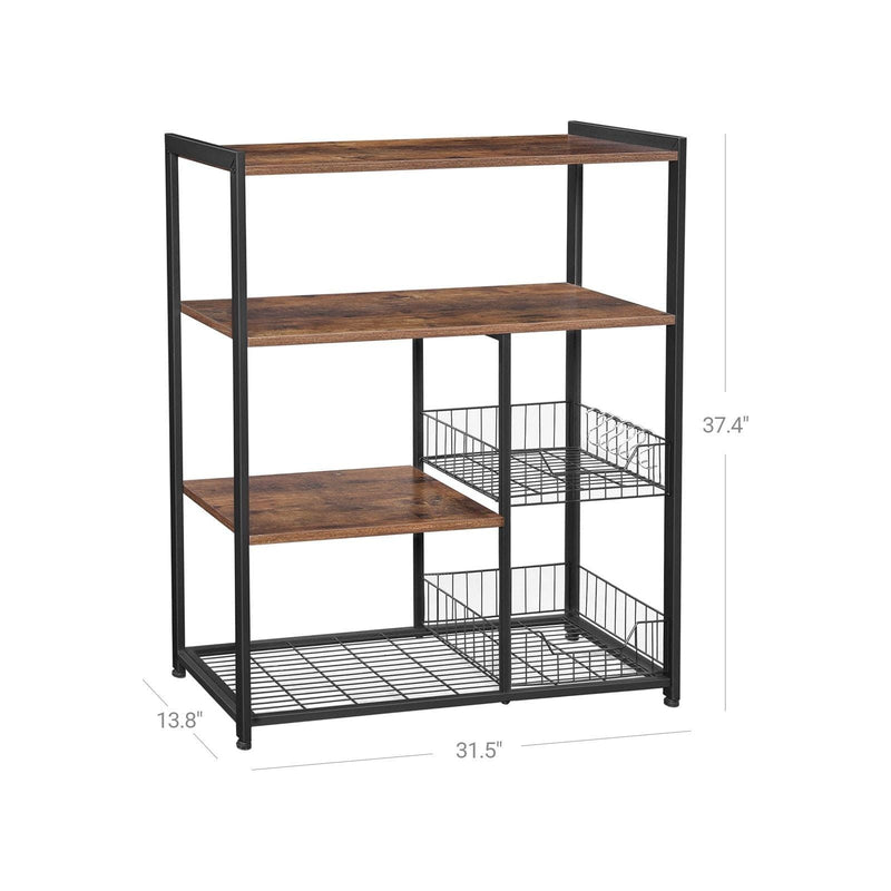 Vasagle Industrial Style Kitchen Storage Shelves - Keep your kitchen safe and organised