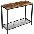 Vasagle Console Table With Mesh Shelf, Black/Brown Songmics