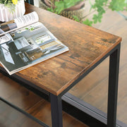 Vasagle Console Table With Mesh Shelf, Black/Brown Songmics
