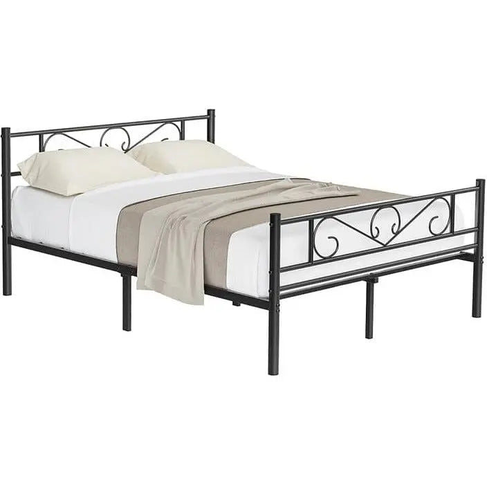 Black Metal Double Bed Frame by Vasagle