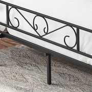 Black Metal Double Bed Frame by Vasagle