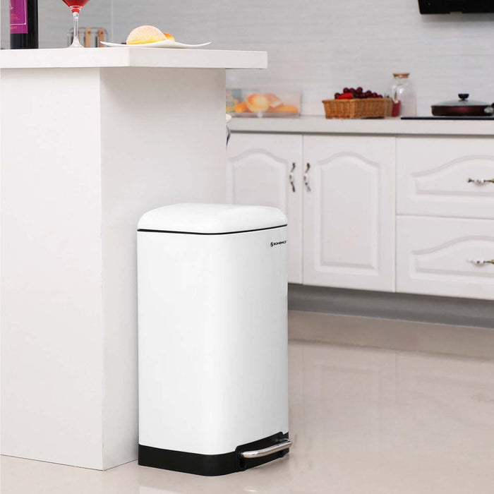 Songmics 30L White Kitchen Bin