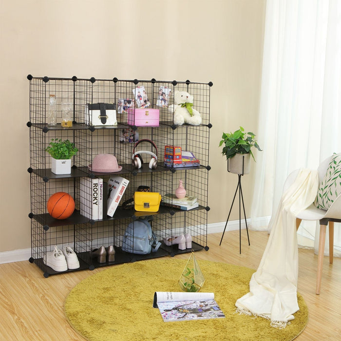 Metal Wire 16 Cube Organiser