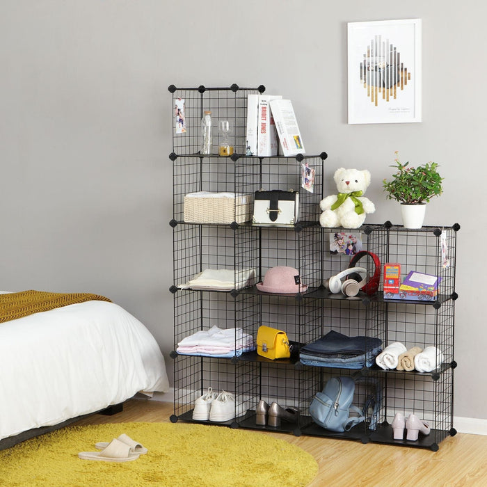 Metal Wire 16 Cube Organiser