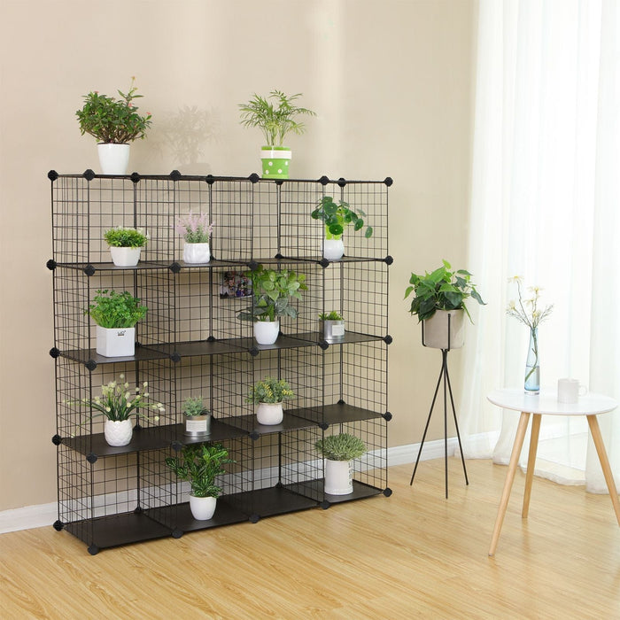 Metal Wire 16 Cube Organiser