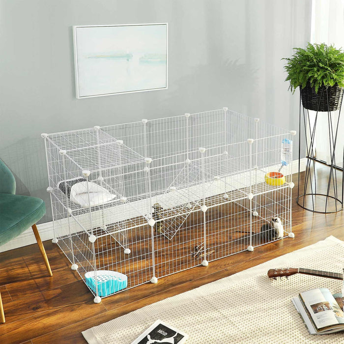 Mesh Pet Playpen, White