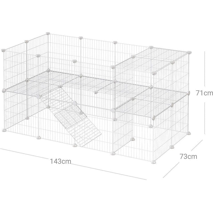 Mesh Pet Playpen, White