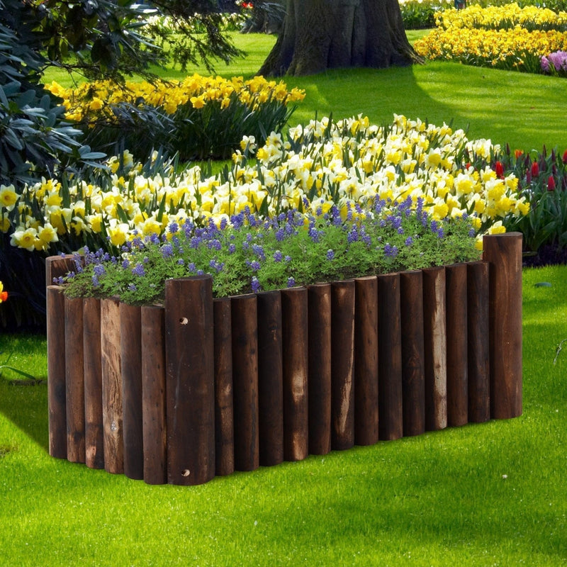 Raised Wooden Flower Beds, 78x35x30 cm