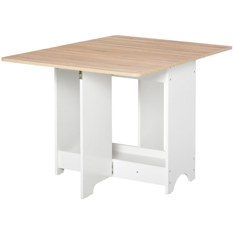 Foldable Drop-Leaf Dining Table, Storage Shelf, Kitchen/Dining
