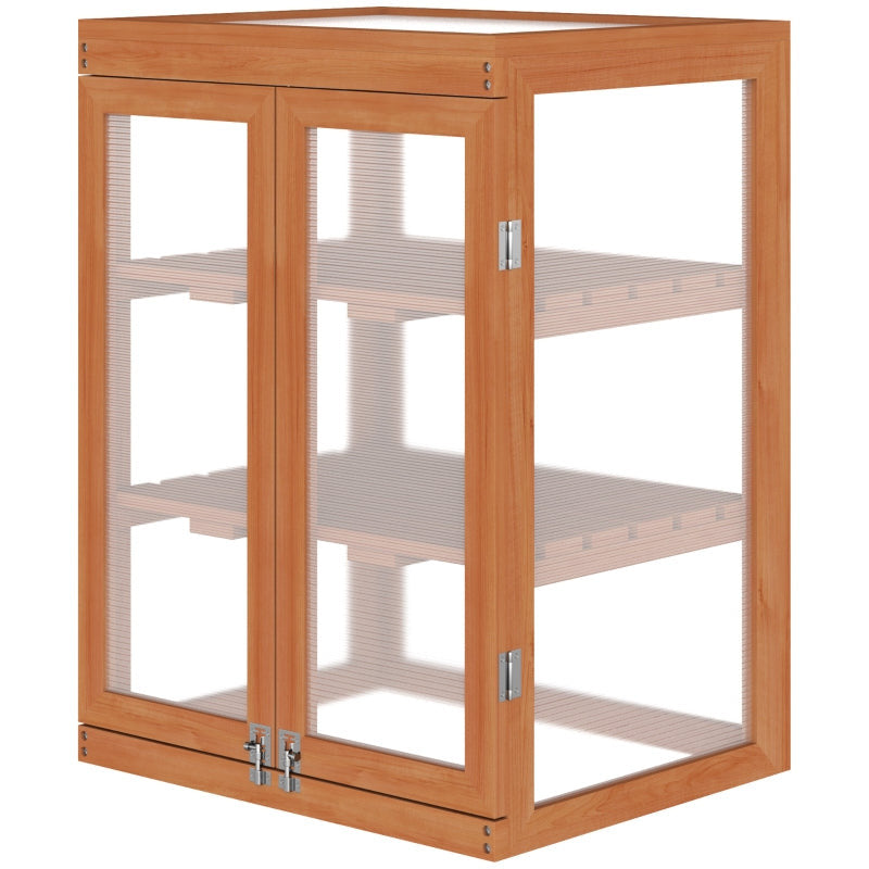 Small Wooden Greenhouse, Cold Frame, 3-Tier, 58 x 44 x 78cm