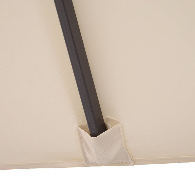 4.6m Double Sided Parasol, No Base, Beige Outsunny