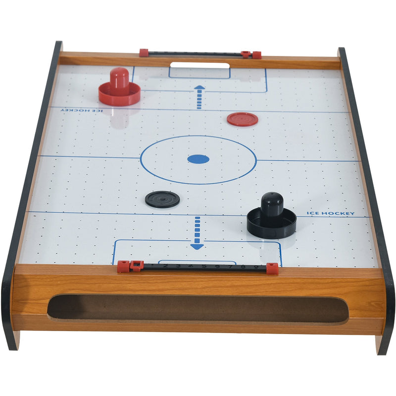 HOMCOM Mini Air Hockey Tabletop Game w/ 2 Pucks Pushers Fan Play Board Scoreboard Markings Portable Family Game Children Adults 8 Years+ Homcom