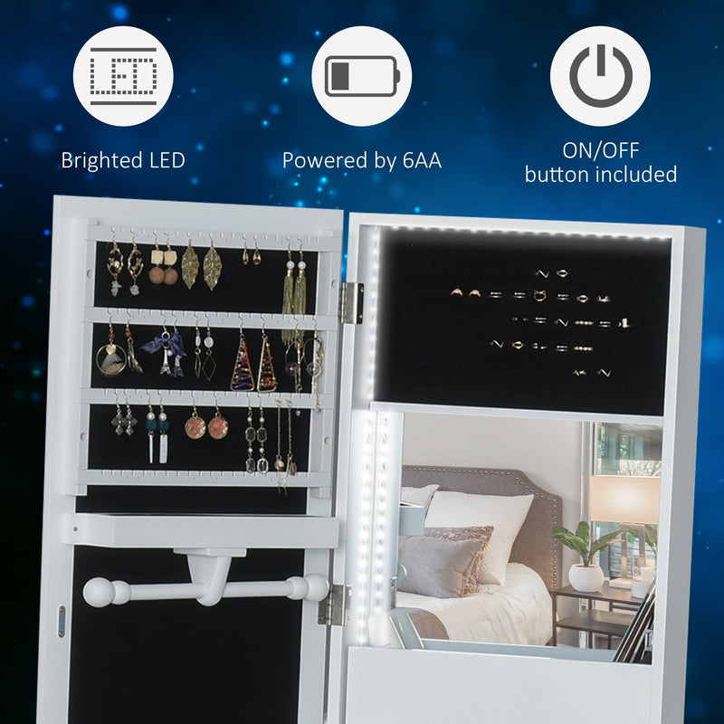 LED Jewellery Cabinet Mirror