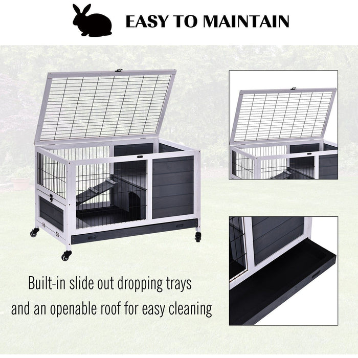 Indoor Rabbit Hutch with Lift Top