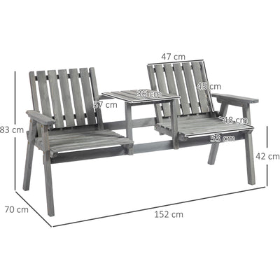 Jack and Jill Bench Outsunny