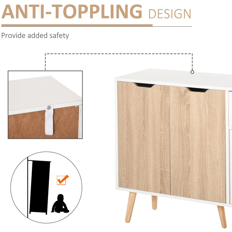 White Scandi Style Storage Cupboard