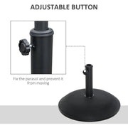 Concrete Base For Umbrella, 25kg, Black Outsunny